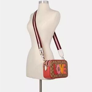 Coach Jes Crossbody In Signature Canvas with Love Print